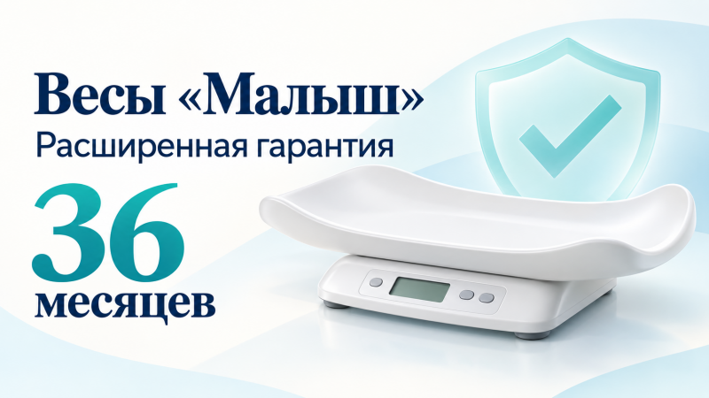 Весы «Малыш»: расширенная гарантия 36 месяцев Весы «Малыш»: расширенная гарантия 36 месяцев